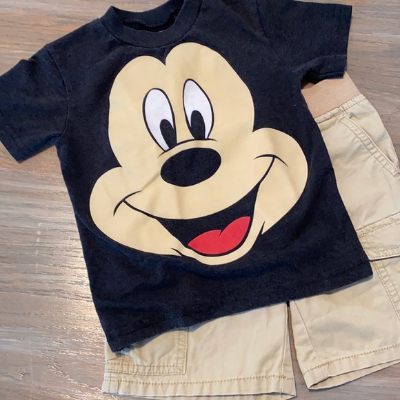 Micky Mouse tee with Gymboree shorts - Picture 1 of 3